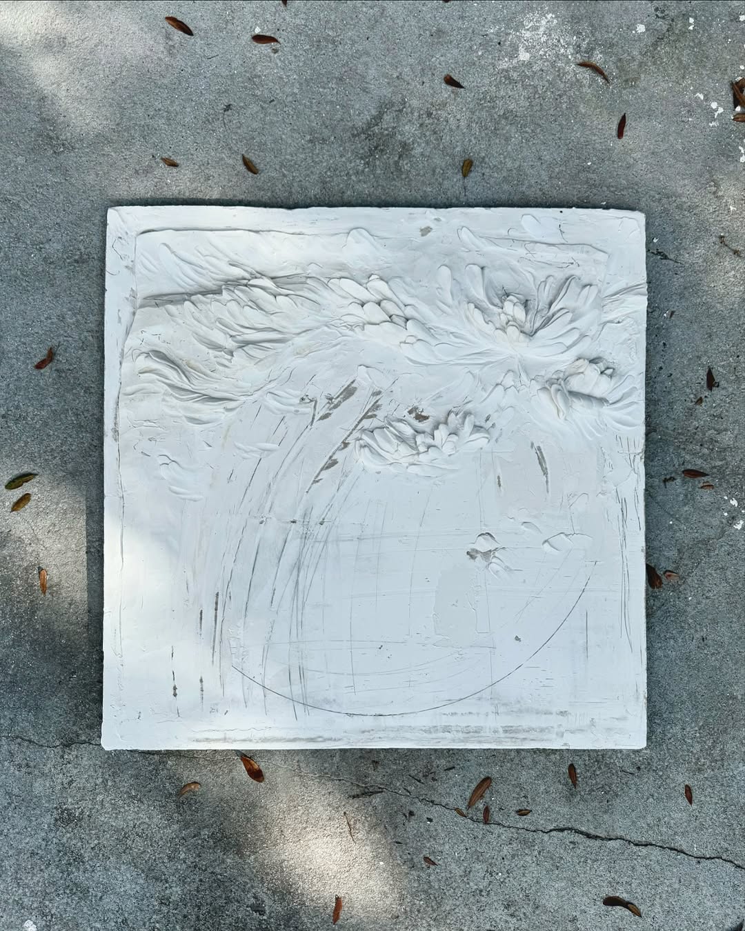 Sculpted relief panel for a bedroom wall